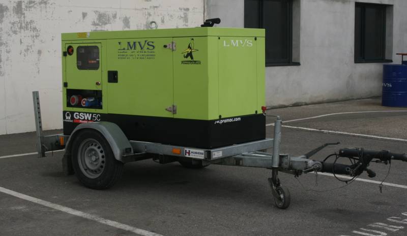 Groupe électrogène tractable 50kva sur Beynost 